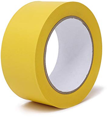 gws Putzband PVC gerippt gelb 1 Rolle Abklebeband von Hand reißbar Maler-Schutzband in Profi-Qualität 33 m x 50 mm