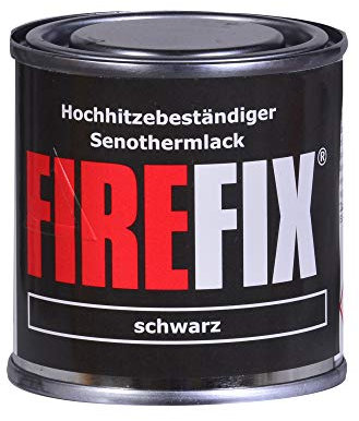 FIREFIX 2013 Ofenlack 125 ml Dose Senotherm-Lack, hitzebeständig bis 600 °C, schwarz