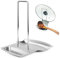 Kitchen Pan Lid Holder for Pots and Spoon Rest Stainless Steel Cookware Organizer Desktop Uncluttered Solution (Lid &Spoon Rest)