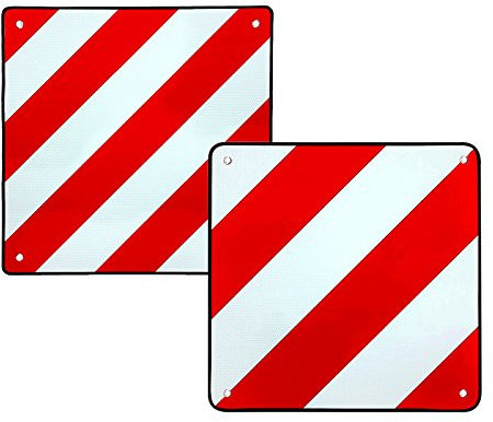2in1 Warntafeln Warntafel reflektierend für Italien und Spanien 50x50cm rot-weiß