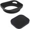 Haoge LH-B58P - Paraluce rettangolare da 58 mm, in metallo, a vite, con coperchio, compatibile con fotocamera Leica Rangefinder con filtro E58 da 58 mm, colore: nero