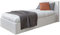 MODERNIQUE Bilancio Ottoman Storage White Faux_Leather Siingle Sized (3FT) Bounce Sprung Slats Base, Gas Lift up End Up Fabric Covered Floor Massive Storage Bed (White, Single (3FT))