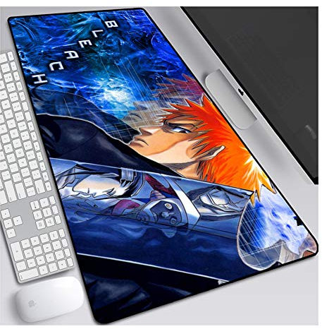 Bleach Kurosaki Ichigo XXL Anime Alfombrilla para ratón 900 x 400 mm - Speed Gaming Mousepad - Mouse Pad para Ordenador - 3mm Goma Antideslizante, para Gamers Ordenador, PC y Laptop, H