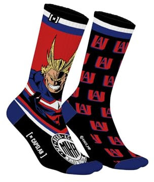 Capslab My Hero Academia Socken All Might – Offiziell lizenzierte Anime-Socken für Herren und Damen – Bequeme Baumwollsocken im Hero Design - 43-46