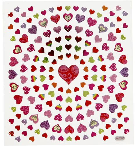 Creativ Company Aufkleber Kleine Herzen, 1 Blatt