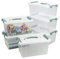 Yarebest 6-pack 6 L Small Storage Boxes, Clear Plastic Boxes with Lids