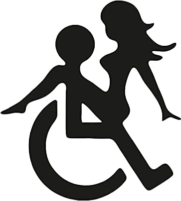 Rollstuhl Sex Aufkleber Lustig Funny Vinyl Sticker personalisiert Auto Motorrad Haushalt Fenster Style Tuning