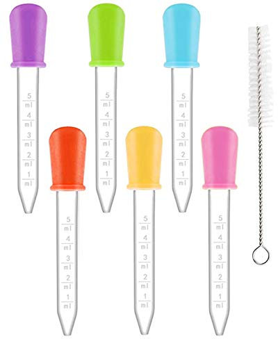 5ml Plastik Liquid Dropper Tropfer groß, Transparente Pipette aus Silikon Kunststoff-Pipetten, Riesen Tropfpipette für Süßigkeitenformen, Gummiförmchen und Bastelarbeiten Kunst Flüssig Plant