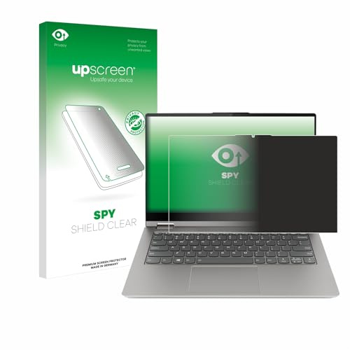 upscreen Blickschutzfolie für Lenovo ThinkBook 14s Yoga | Anti-Spy Displayschutz Made in Germany Privacy Screen Protector Sichtschutz Blaulichtfilter Klare Folie