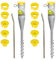 Alberts 610623 Lot de 2 douilles de sol à visser pour tuyaux | Convient pour tous les tubes verticaux de Ø 25 à 65 mm | Galvanisé à chaud | Longueur 560 mm