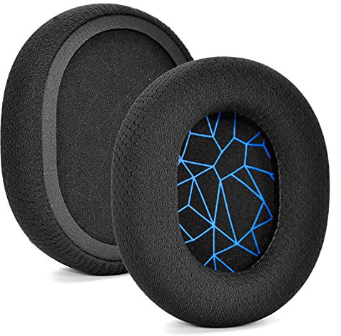 Arctis 3/5 / 7/9 Replacement Black Fabric Ear Pads Cushion Compatible with SteelSeries Arctis 3 / Arctis 5 / Arctis 7 Arctis 9 / Arctis 1 / Arctis pro Wireless Gaming Headset Headphone (Black-Blue)