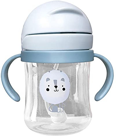 Keptfeet Tasse d'alimentation pour bébé avec Paille - 250 ML Paille lestée Portable pour Enfants