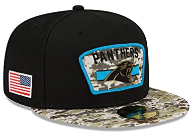 New Era Carolina Panthers NFL On Field 2021 Salute to Service Black 59Fifty Basecap - 7 3/8-59cm (L)