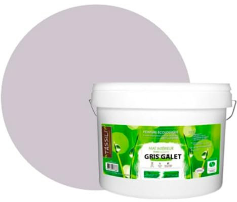 BOX DECO COULEURS Pintura de pared natural ecológica con aspecto mate interior Natura – 10 l/130 m², gris guijarro