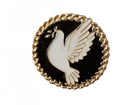 Frieden Brosche PEACE Friedenstaube Liebe Ansteckbutton,Kein Krieg in der Ukraine Button Peace Friedenstauben mit Friedens Motiv