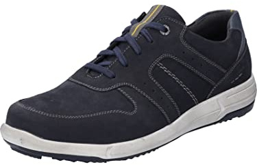 Josef Seibel Herren Low-Top Sneaker Enrico 28,Weite G (Normal),Wechselfußbett,Freizeitschuhe,Turnschuhe,Laufschuhe,Blau (Indigo-Kombi),43 EU