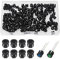 Lyeteung 150 Stücke 3mm Plastik Schwarz LED Dioden Halter, LED Lampenfassung, Klipp Lünette Befestigung Diode Halterung, LED Fassung, LED Einbauclip