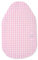 Bio Wärmflaschenbezug Kompakt - Bezug für kleine Wärmflasche 0,8 Liter - 100% Baumwolle aus kontrolliert biologischem Anbau - 2-farbig Bio-Flanell + Bio-rosa-weiß kariert