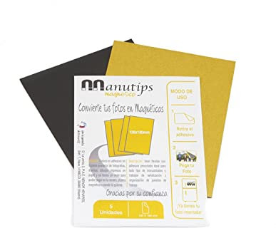 AimanGZ - Hojas de imán flexible con adhesivo, 5 unidades de 210x297 mm, 0.6 mm de grosor