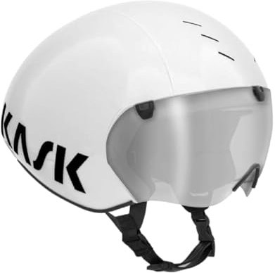 Kask Bambino Pro Evo Fahrradhelm, Aerodynamischer Fahrradhelm für Fahren/Triathlon, mit magnetischem Visier, erweiterte Belüftung, 3D-Dry-Polsterung, CE/UKCA-zertifiziert, Schwarz M
