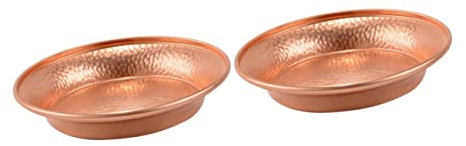Cabilock 2 Stück Vintage Dekoration Anbetung Yoga Teller Kupfer Alar Tasse Messing Brennende Ornament Schalen Liefert Schüssel Tempel Für Zubehör Wasserverschmierung