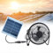 Riloer Ventilador de ventilador de autos de potencia solar 12V, ventilador de aire de verano de mini automóvil portátil, ventilador de enfriamiento de carga USB ajustable de 360 °, negro, negro