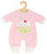 Heless 2381 - Puppenkleidung im Design Bunny Lou, Flauschiger Strampler mit Hasenapplikation, Blumenmuster und Klettverschluss, Größe 35-45 cm