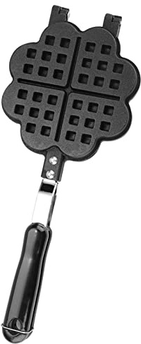 Herz-Waffeleisen-Waffeleisen, Nicht Elektrisch, Aluminiumlegierung, Schwarze Herzform, Haushalt, Küche, Gas, Antihaft-Waffeleisen, Pfannenform, Pressplatte, Backwerkzeug