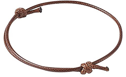 ZENSE - Bracelet fin marron pour homme en corde cirée ajustable ZB0363