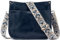 ZOUIQSS Femmes Sacs à Bandoulière en Cuir Sac à Dos Dame Hobo Sac à Main Poches Zippées Sac Avec Sangle Réglable(Bleu marine-(5CM) Couleur48)