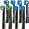 WENS Sensitive Aufsteckbürsten Kompatibel mit Oral b Elektrische Zahnbürste, Zahnbürstenköpfe Geeignet für Oral-B Pro1000/2000, 2 Sensitive, 2 Precision, 2 Floss, 2 Cross, Schwarz 8er
