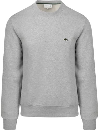 Lacoste SH9608 Sweatshirt pour homme en coton biologique classique Fit AI23 5, gris, L