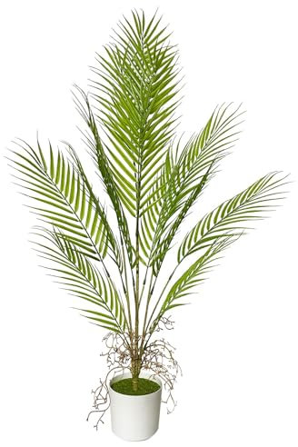 AIVORIUY Plantes Artificielles en Pots Fausse Plante Interieur Arbre Artificiel Verte Décoration pour Chambre à Coucher Cuisine Salon Salle de Bain Bureau Balcon (95cm Palmiers)