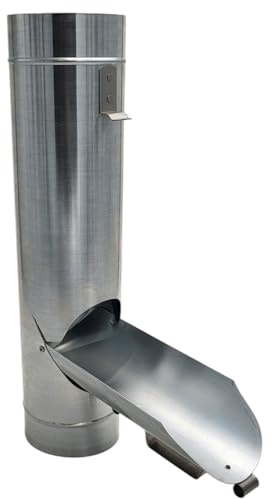 zbs24 Regenrohrklappe 76mm in Titanzink, ohne Laubsieb, konische Bauform für einen mühelosen Einbau