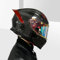 YPDOPORA Kohlefaser-Motorradhelm, Integralhelm Mit HD-Visier, DOT/ECE-Zugelassener Motorrad-Moped-Straßenrad-Rennhelm, Schneemobil-Helme Für Männer Und Frauen,Rot,XL56~57cm