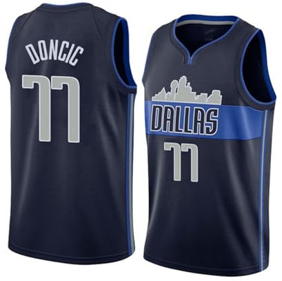 CLZWFZ Adult 0#7#33#77#Basketball Jersey Unisex Ärmellose Basketball Tank Top Sport Futter T-Shirt Tank Top,77# b Treasure Blue,XL