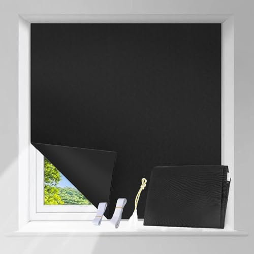 Focenat 3x1.5m Pellicola oscurante,Tenda Oscurante Finestra,Pellicola per vetri privacy anti-UV per la casa,Tessuto Oscurante Finestra Vetro,per Finestre,Lucernario Tetto,Ufficio,Viaggio