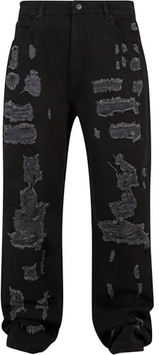 2Y Studios Herren Straight Jeans Firio Destroyed Black (DE/NL/SE/PL, Numerisch, 31, Regular, Regular, Black)