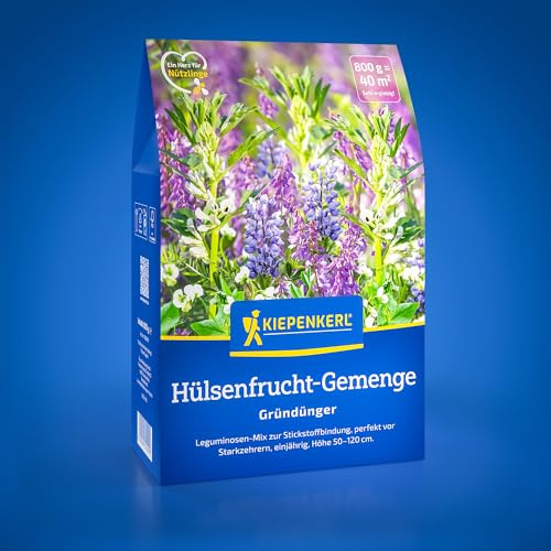 Kiepenkerl Hülsenfrucht-Gemenge 1082100, 0,8 kg | Gründüngung für den Garten, Wuchshöhe 50-120 cm, schnellwachsend, einjährig