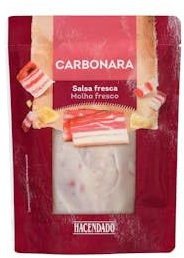 Salsa fresca Carbonara Hacendado Tarrina 200 g Pack 2