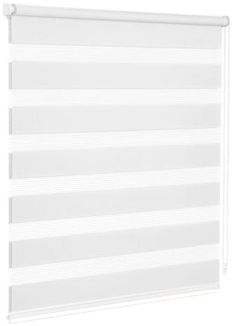 Tenda a Rullo Finestra Porta Interno Casa Ufficio Kit Montaggio Parete Telaio No Fori 80x180 Bianco