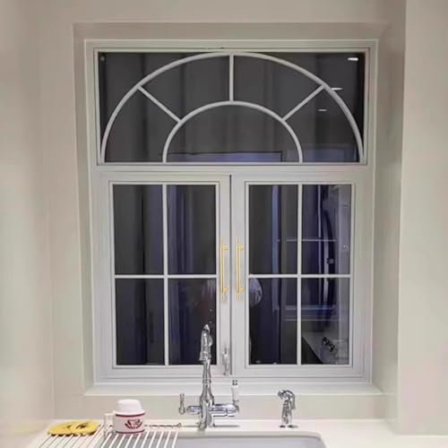 Kellerfenster Badezimmer-Sichtschutzfenster für Den Innenbereich, Spielhaus-Schuppenfenster mit Gehärtetem Glas und Griffen, Schlafzimmer-Ersatzfenster für Wohnmobil / Flur / Toilette(Style 2,34x56in/