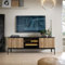 Komodee Laval TV154 – Meuble TV, Noir Mat/Noir Brillant, Largeur 154 cm, Hauteur 56 cm, Profondeur 39 cm