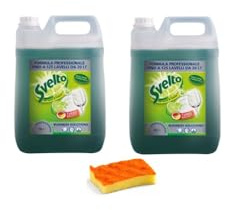 Kit Detersivo Piatti Svelto Professional Limone – 2 Taniche da 5L + Spugna – Creato da Gallik