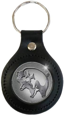 Pink Floyd Pig Logo Icon Image Metal Leather Keychain Keyring Fan Gift Official