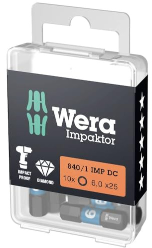 Wera 05057606001 Vielzahn-Bit 6 F 6.3 10St.
