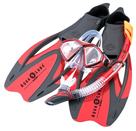 Aqua Lung Sport Proflex X Set aus Maske, Schnorchel und Flossen 3XL rot