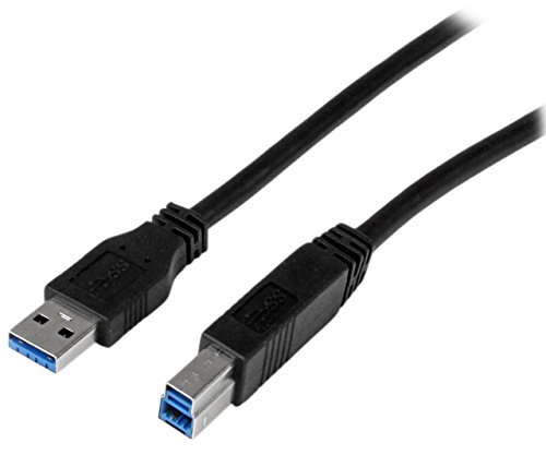 StarTech.com USB3CAB2M - Cable USB Adaptador para escáner e Impresora (2 m, USB 3.0, Super Speed, USB B Macho a USB A Macho) Negro