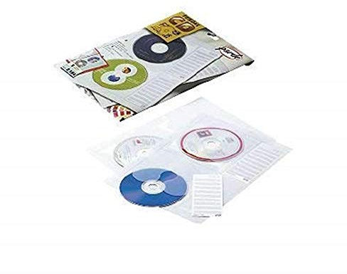 Pardo 2184 - Funda para CD/DVD 5 ud con 4 taladros en Formato A4