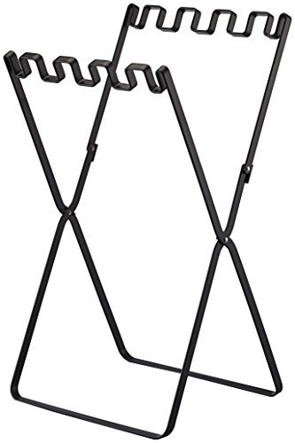 Yamazaki 7909 TOWER Müll- und Einkaufstaschenhalter, weiß, Stahl, minimalistisch, 33 x 31 x 60 cm